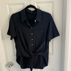Theory Navy short sleeves shirt
